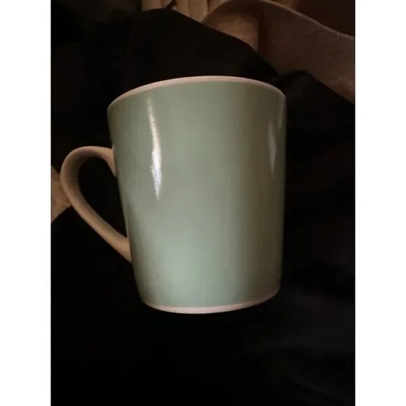 Starbucks 18 Oz Green Holiday Ceramic Mug oversized floral - Picture 4 of 5